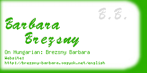 barbara brezsny business card